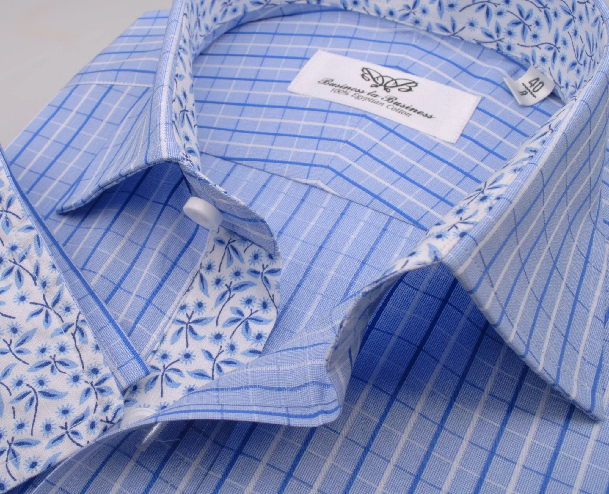 Big Dandelion Designer Striped Checks Floral Formal Business Dress Shirt