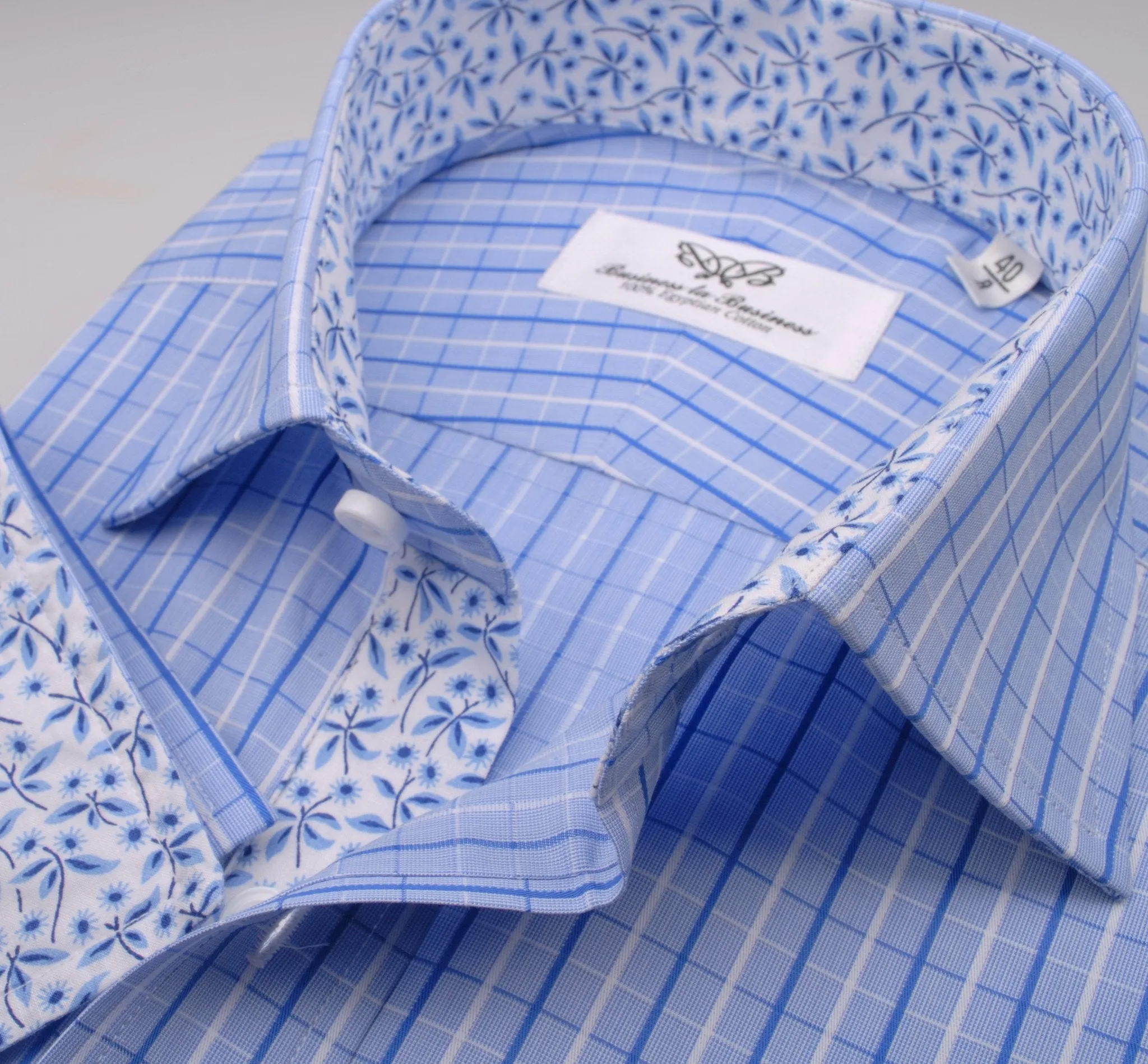 Big Dandelion Designer Striped Checks Floral Formal Business Dress Shirt