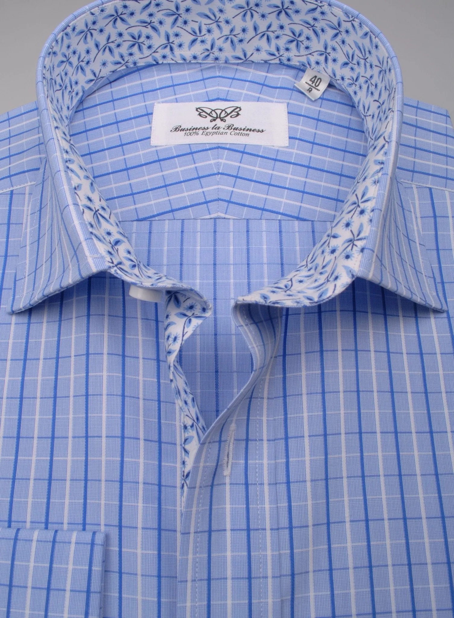 Big Dandelion Designer Striped Checks Floral Formal Business Dress Shirt