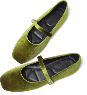 Dear Time Women's Square Toe Ballet Flats Elegant Comfortable Mary Jane Flats Dress Flats Shoes