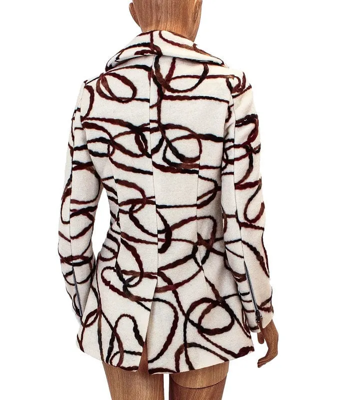 Embroidered Vanilla Peacoat