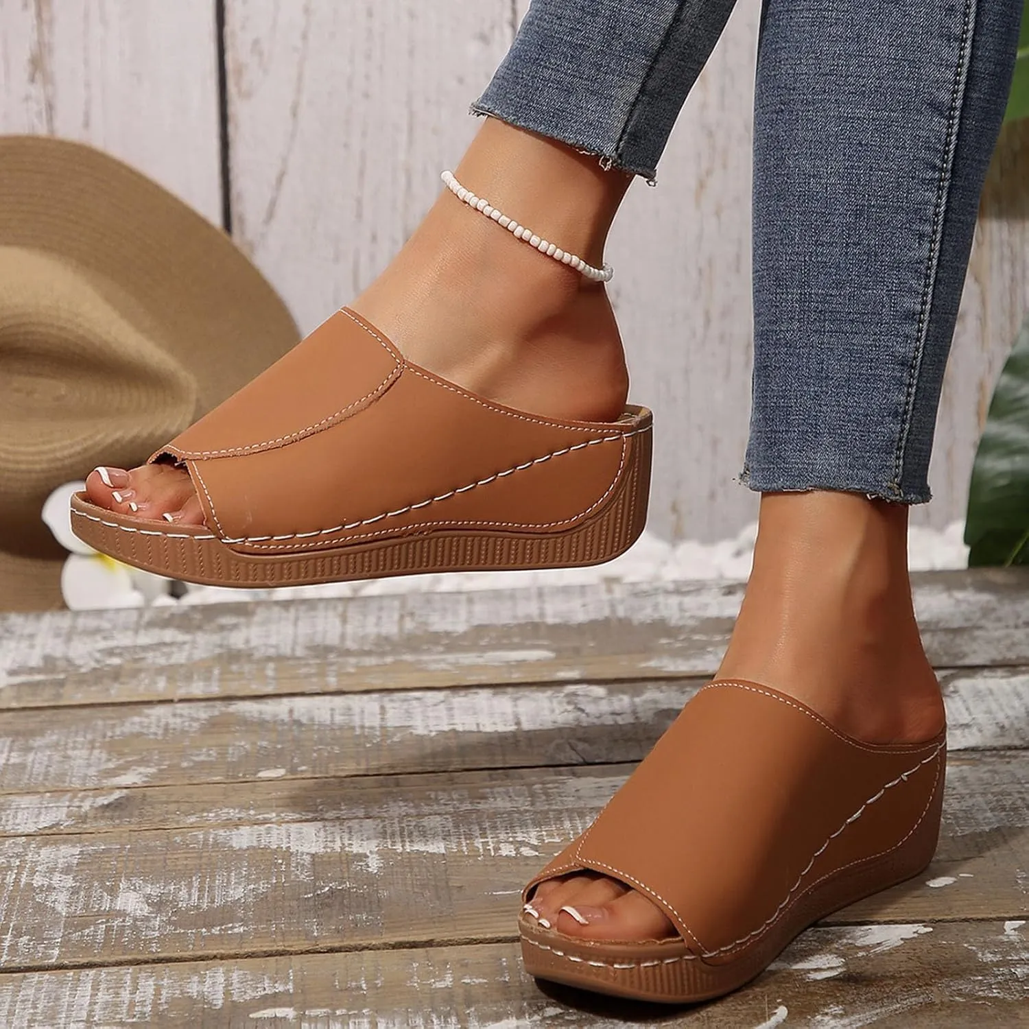 Flip Flops for Women with Arch Support Yoga Mat Comfortable Summer Beach Walking Thong Cushion Sandals Slip On Indoor Outdoor
