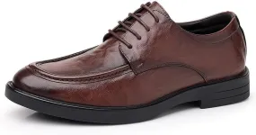 Mens Loafers Elegant Leather Fashion Oxford Pointed-Toe Tuxedo Dress Shoes Office