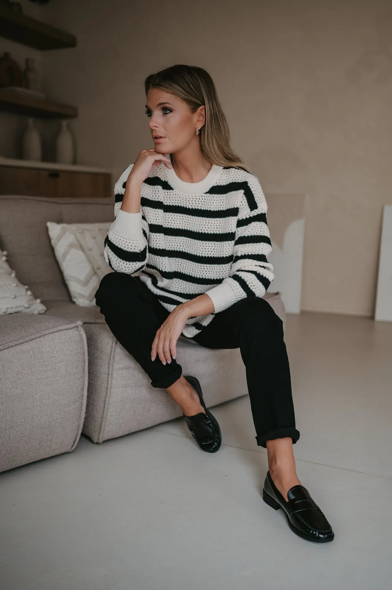 Milioni knit I Striped Black