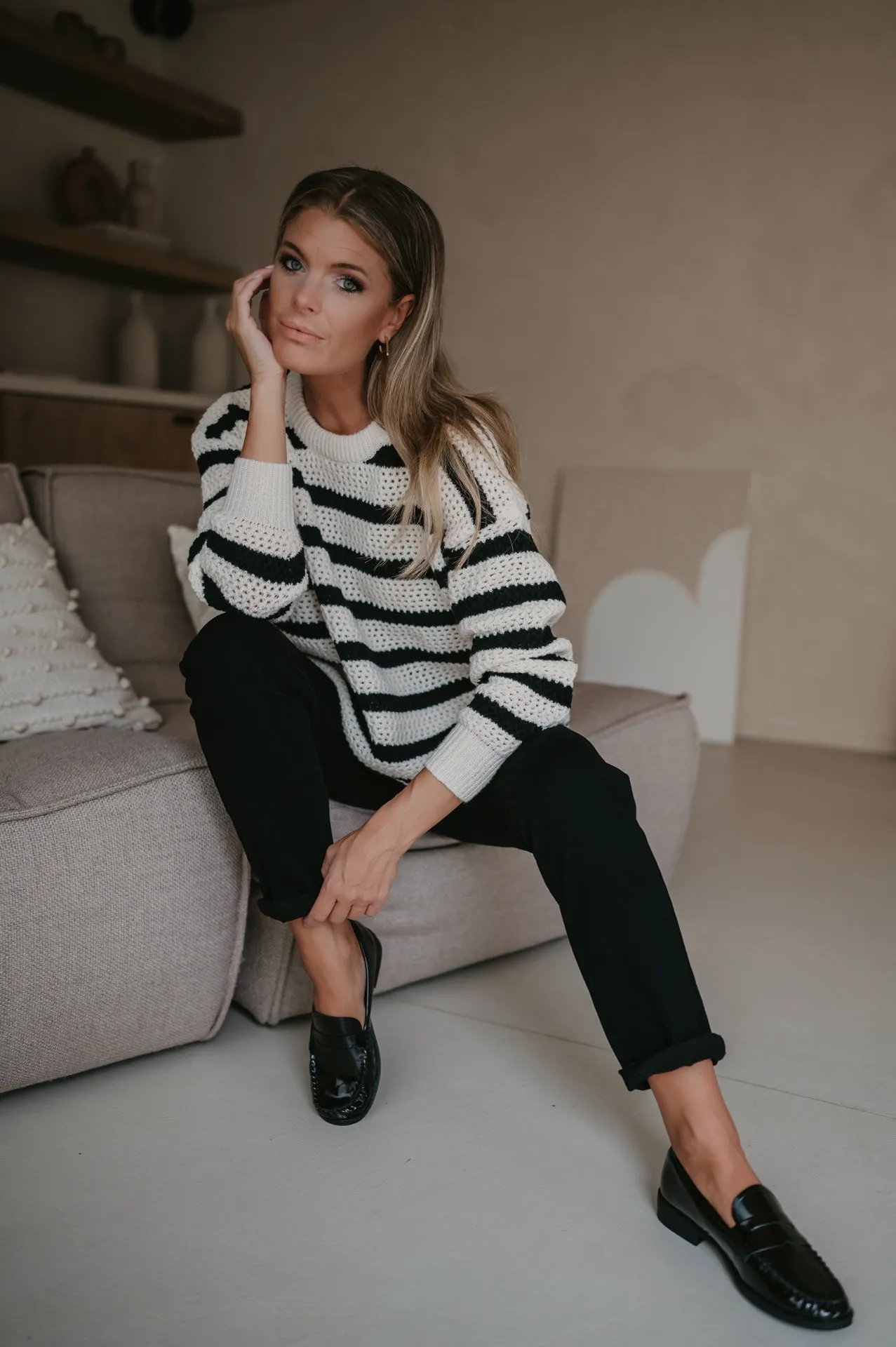 Milioni knit I Striped Black