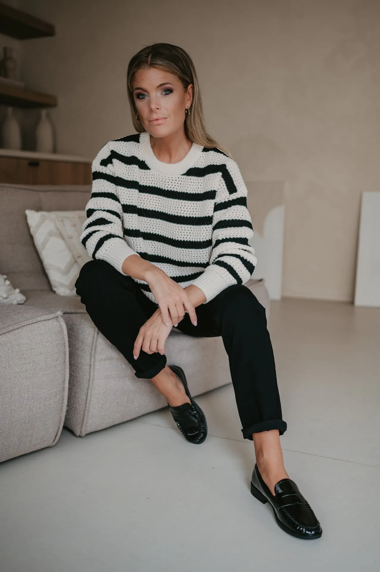 Milioni knit I Striped Black