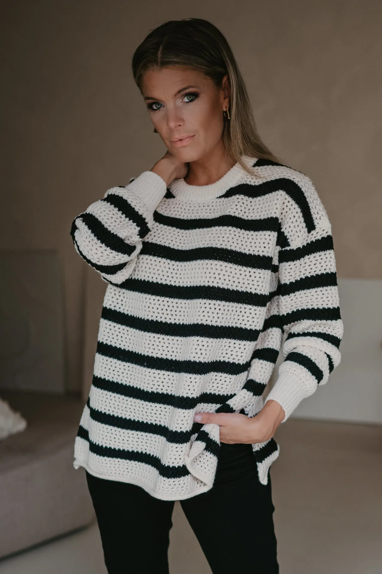 Milioni knit I Striped Black