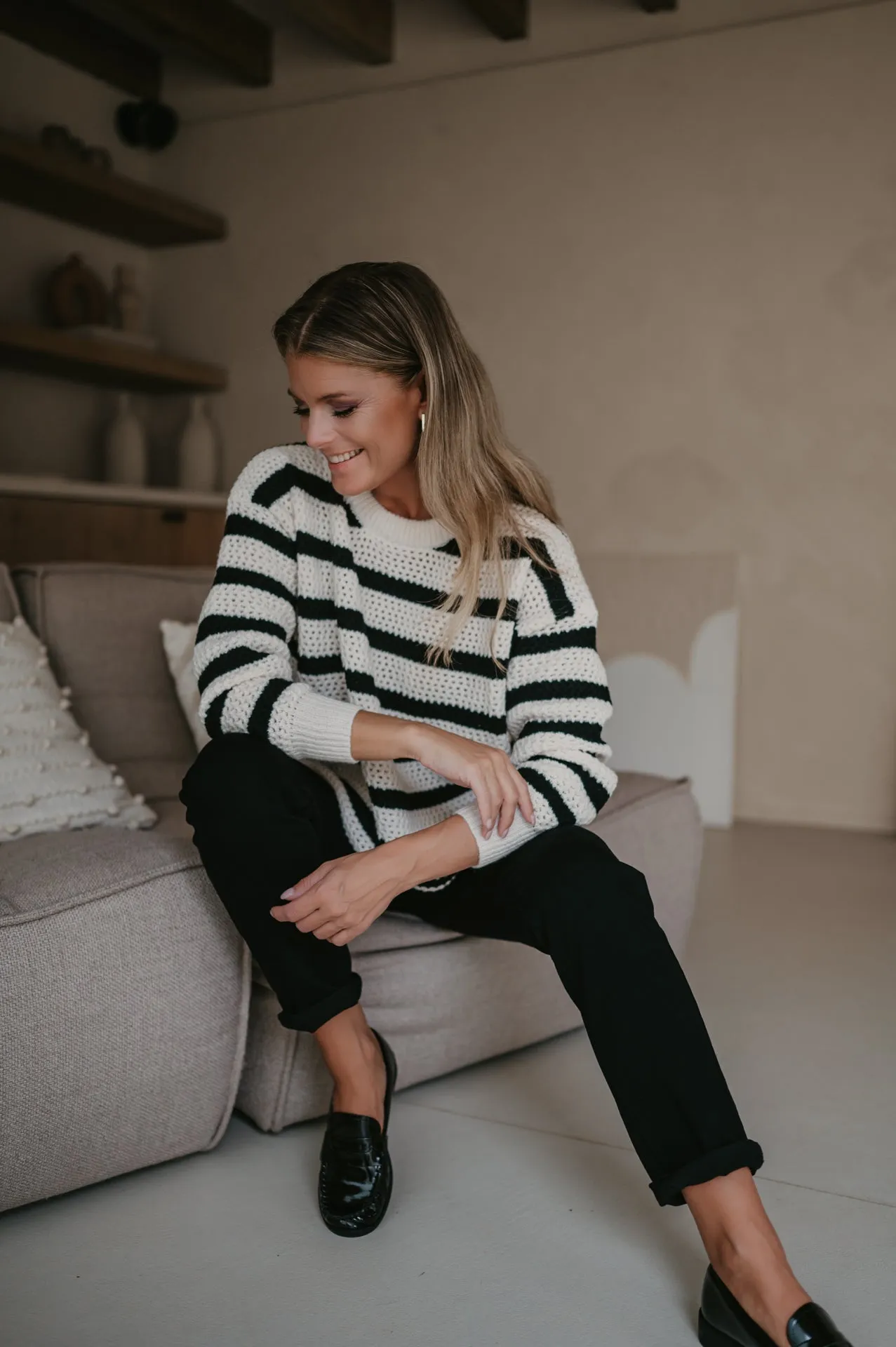 Milioni knit I Striped Black