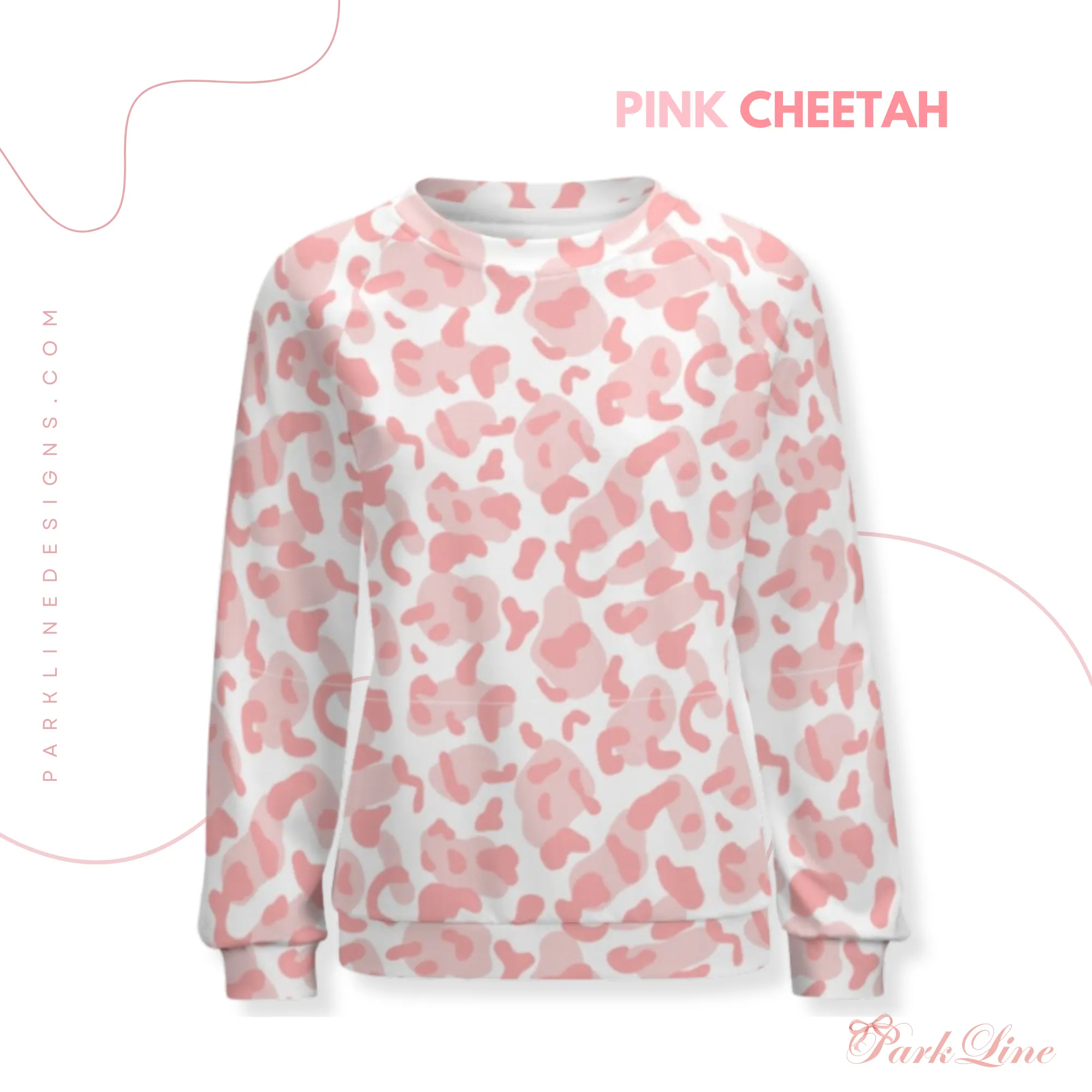 Pink Hydrangea Women's Raglan Crewneck Sweatshirt | Floral Heart Wreath Top | Cozy Autumn & Winter Crewneck