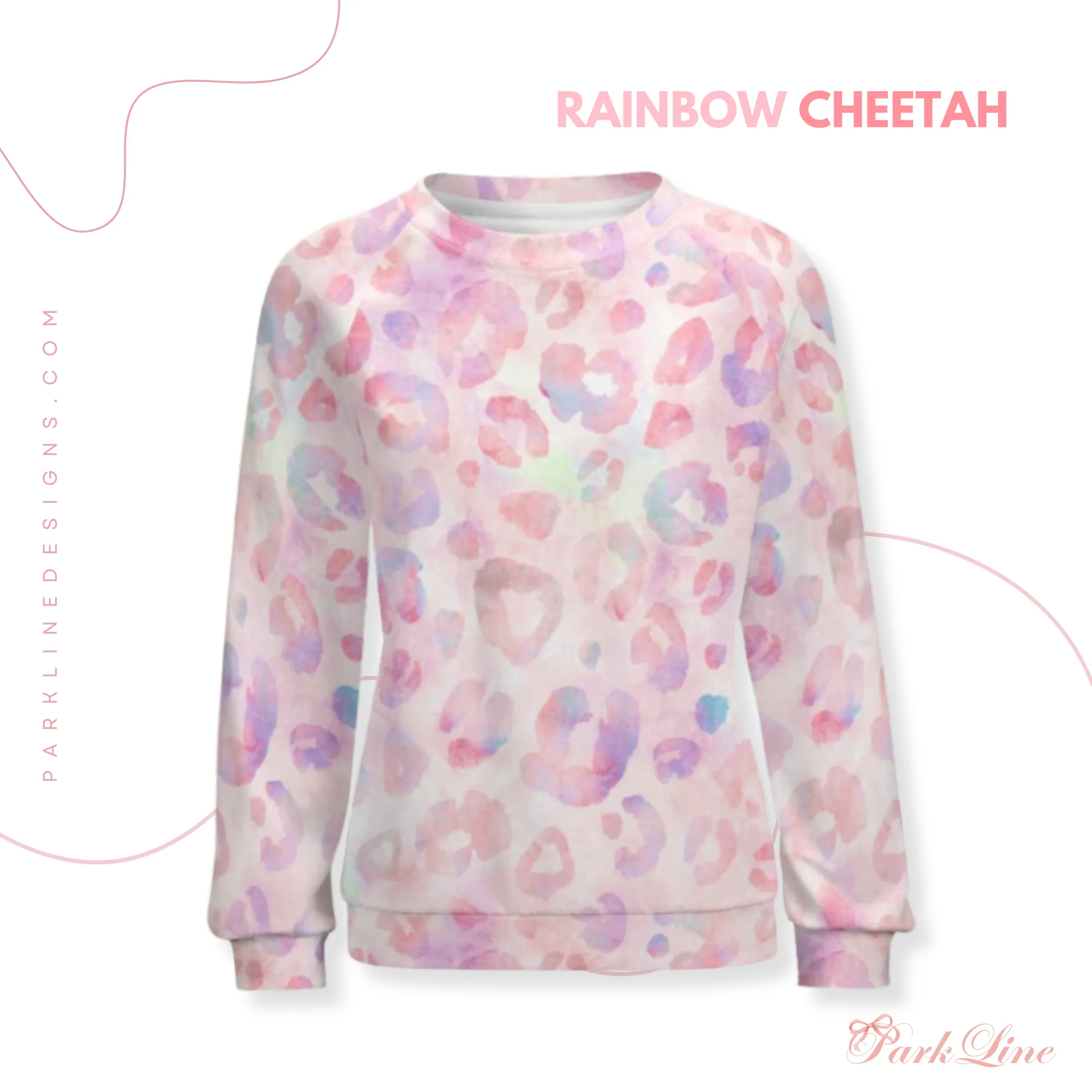 Pink Hydrangea Women's Raglan Crewneck Sweatshirt | Floral Heart Wreath Top | Cozy Autumn & Winter Crewneck