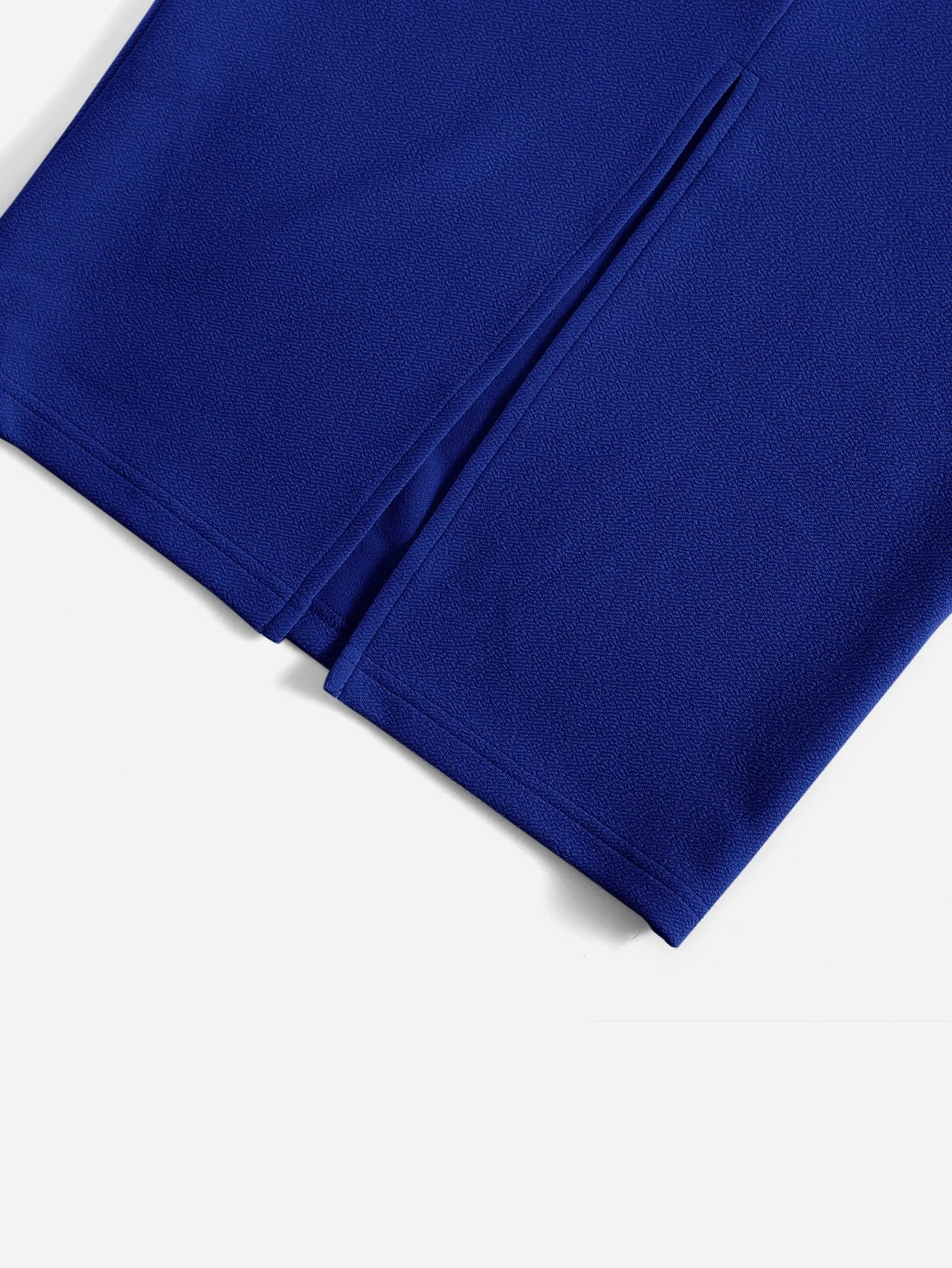 Solid Crop Top & Split Hem Pencil Skirt Set